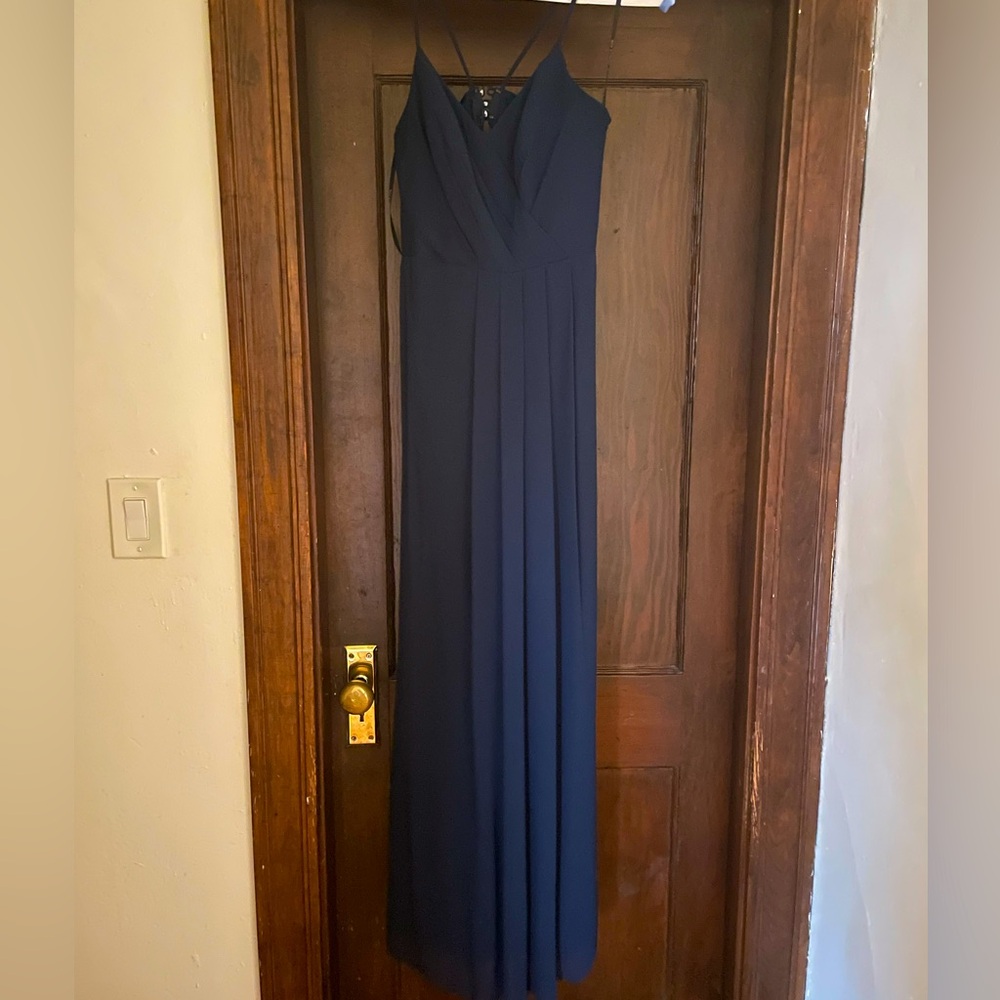 Navy blue bridesmaids dress
